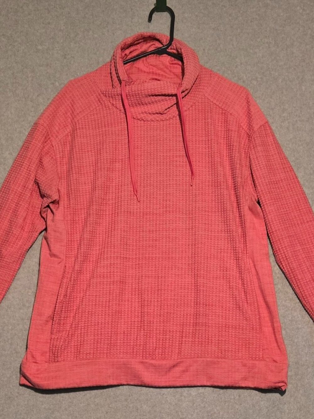 Columbia Women's XL Coral Waffle Knit Cowl Neck Pullover Sweater Top